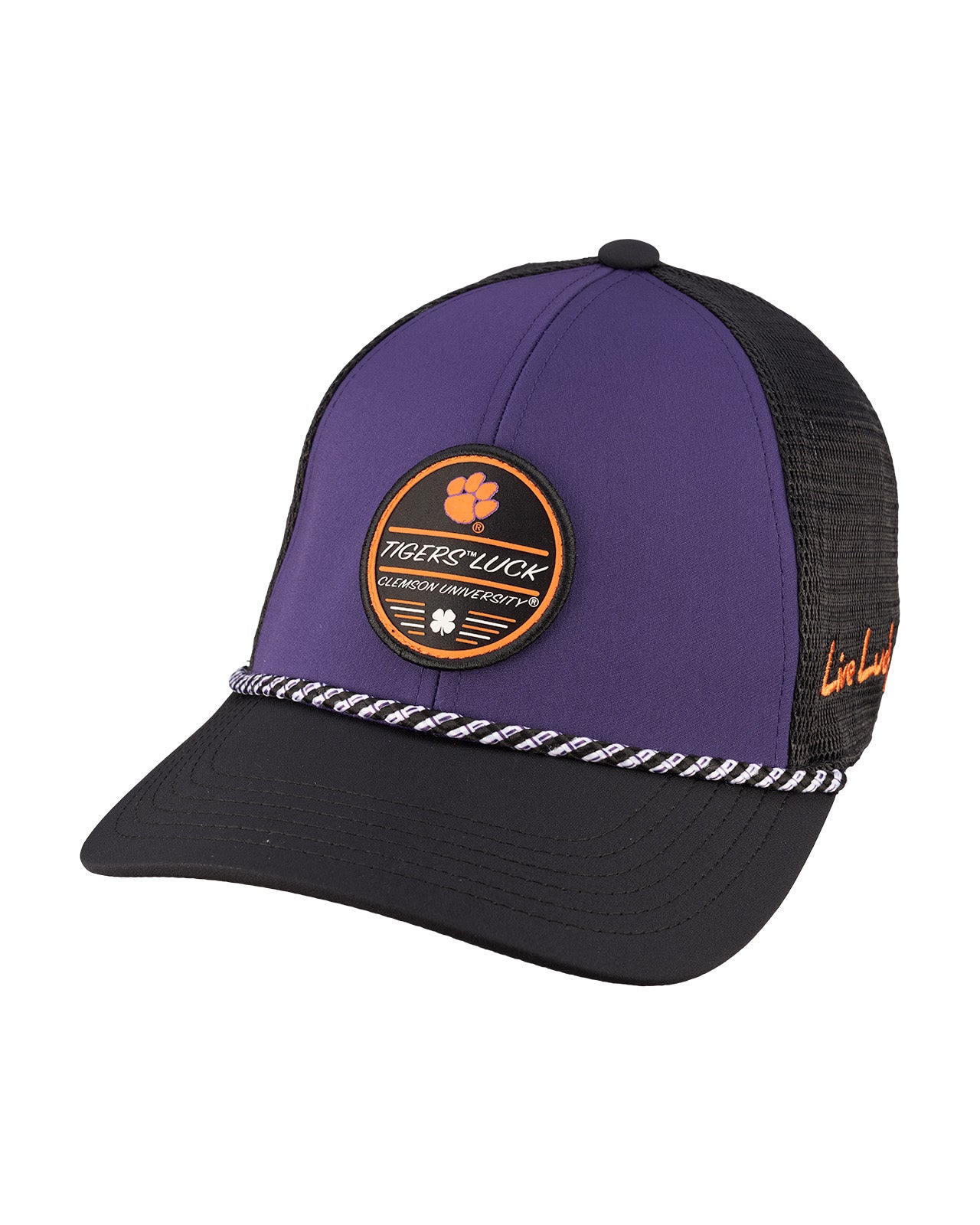 purple and black hat by Black Clover for the Clemson University Tigers