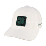 Perforated white hat from Black Clover featuring Colorado State patch in Green