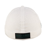 Perforated white hat from Black Clover featuring Colorado State patch in Green