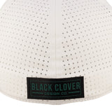 Perforated white hat from Black Clover featuring Colorado State patch in Green