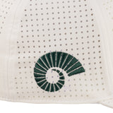 Perforated white hat from Black Clover featuring Colorado State patch in Green