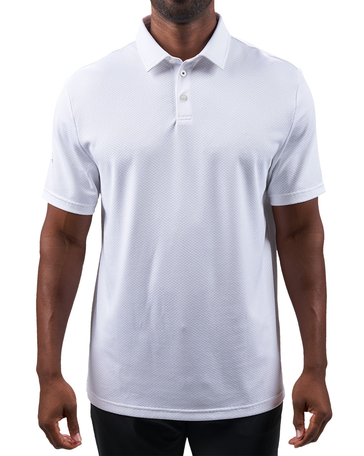 Man wearing white polo from Black Clover