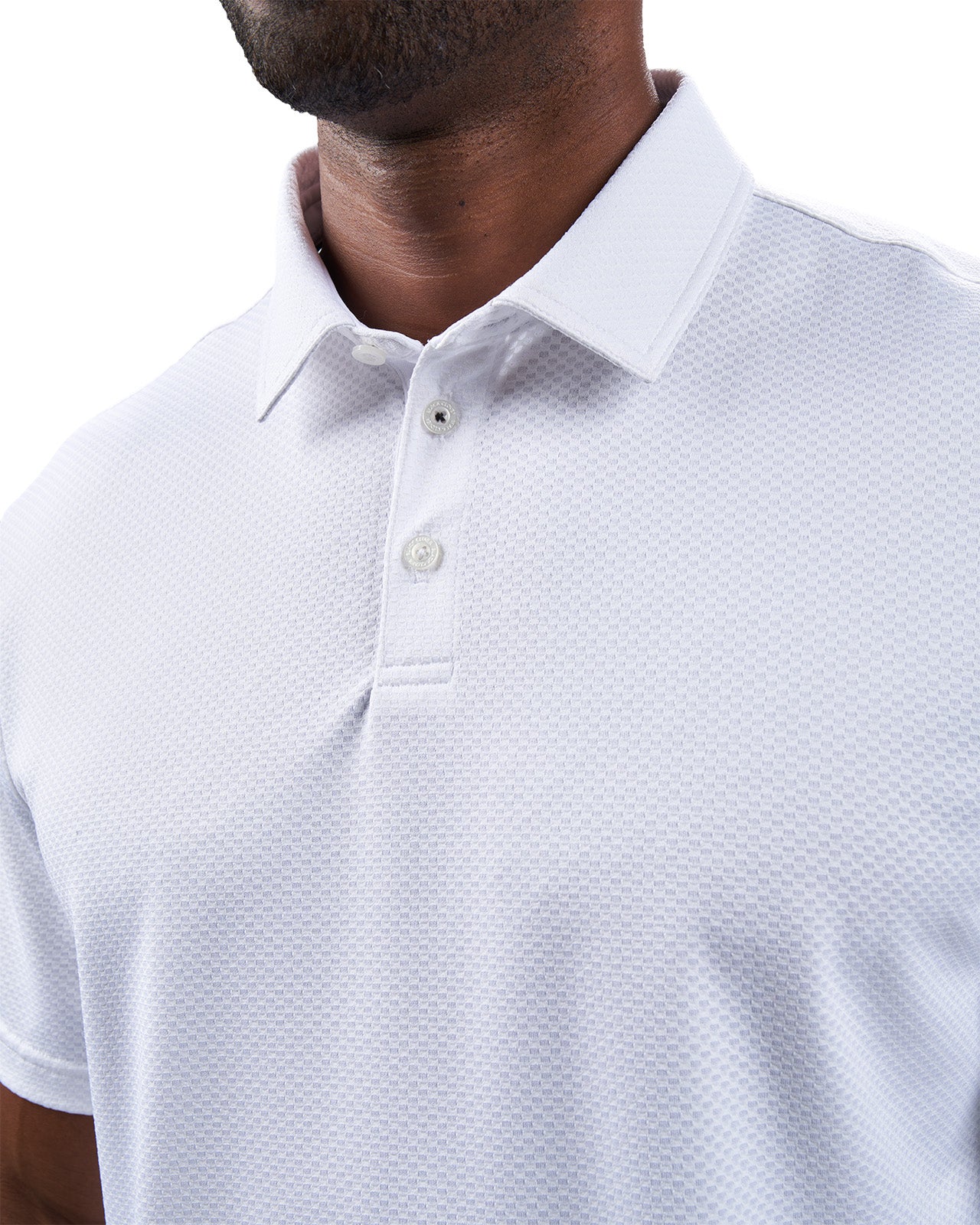 Man wearing white polo from Black Clover