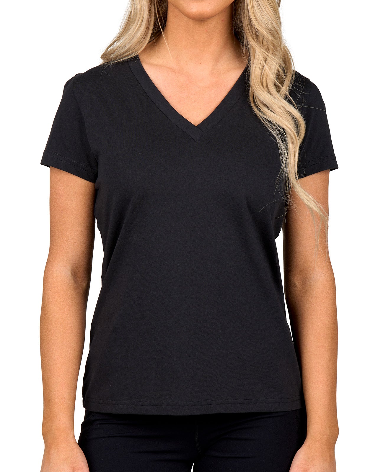 Women's Luxe Black V-Neck Tee | Black Clover Apparel