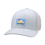 Grey hat from Black Clover with patch depicting mountain