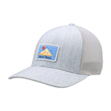 Grey hat from Black Clover with patch depicting mountain