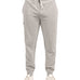 Man wearing light grey sweat pants joggers from black clover