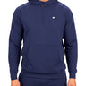 navy hoodie with Black Clover logo on chest