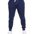 Man wearing navy sweat pants joggers from black clover