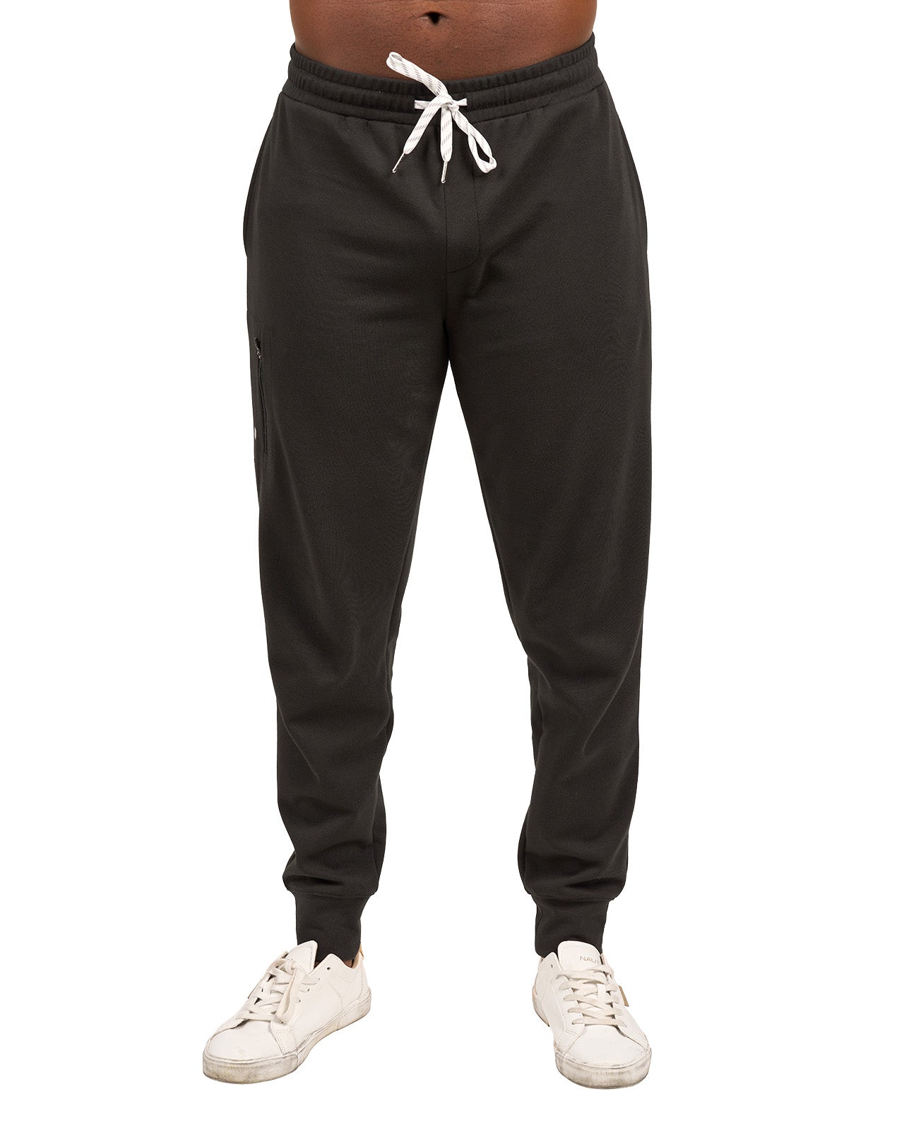 Man wearing black sweat pants joggers from black clover