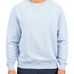 man wearing an light blue colored sweater from Black Clover with a 3d text BLCK CLVR on the chest