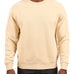 man wearing an oatmeal colored sweater from Black Clover with a 3d text BLCK CLVR on the chest