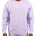 man wearing an light purple colored sweater from Black Clover with a 3d text BLCK CLVR on the chest