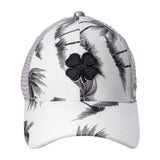 black and white tropical print hat from Black Clover