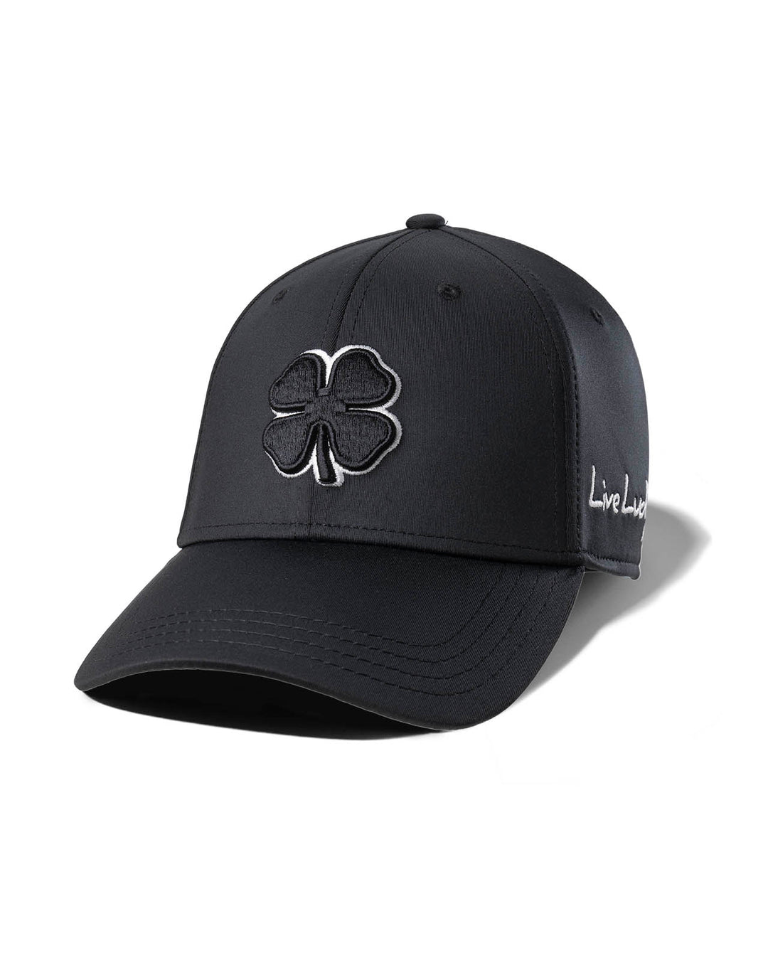 Premium Clover 2 Black Fitted Hat | Black Clover
