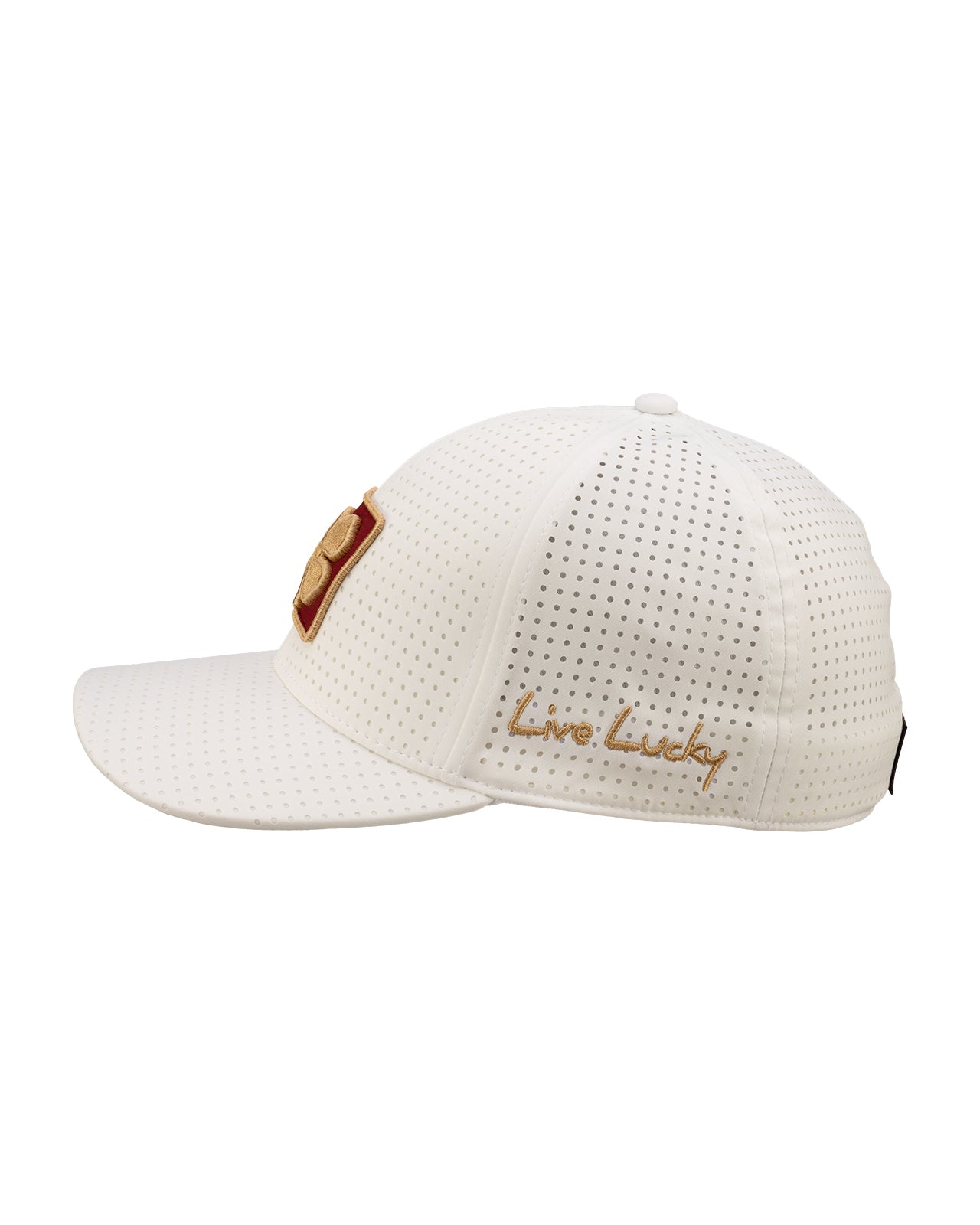 White perforated hat from Black Clover featuring FSU logo