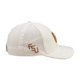 White perforated hat from Black Clover featuring FSU logo