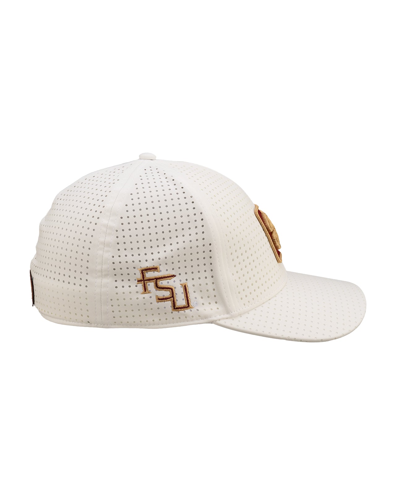 White perforated hat from Black Clover featuring FSU logo