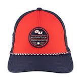 Red and blue hat from Black Clover featuring Gonzaga University Bulldogs logo