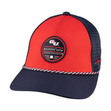 Red and blue hat from Black Clover featuring Gonzaga University Bulldogs logo