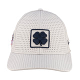 white perforated hat featuring Gonzaga university from Black Clover