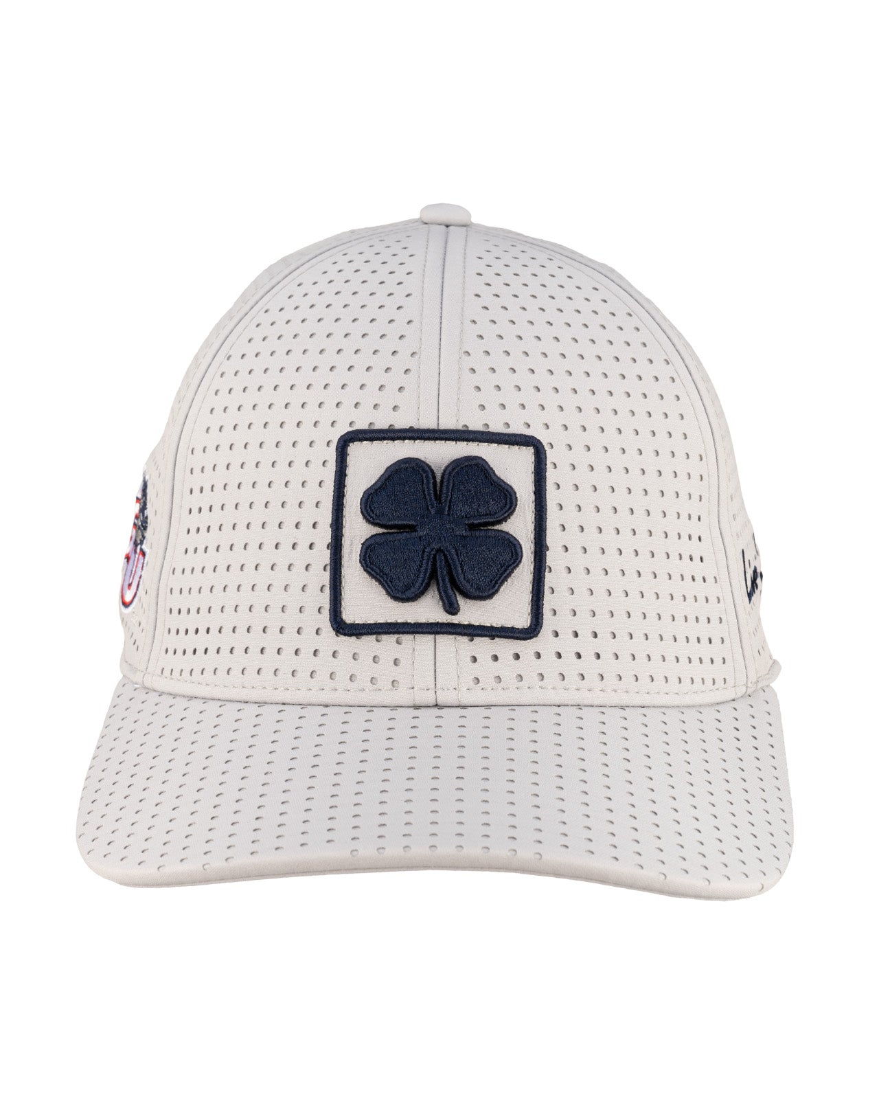 white perforated hat featuring Gonzaga university from Black Clover