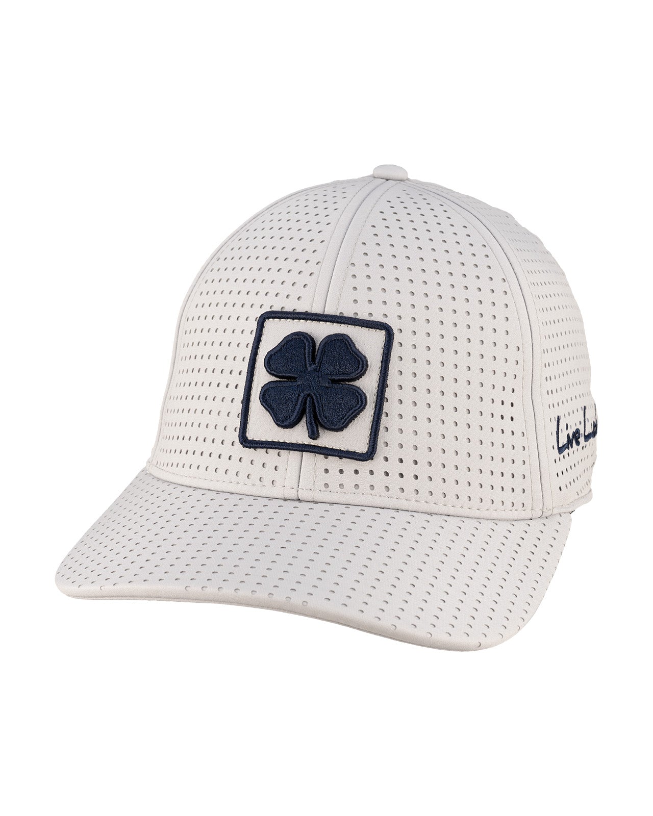 white perforated hat featuring Gonzaga university from Black Clover