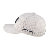 white perforated hat featuring Gonzaga university from Black Clover