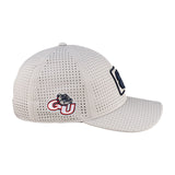 white perforated hat featuring Gonzaga university from Black Clover