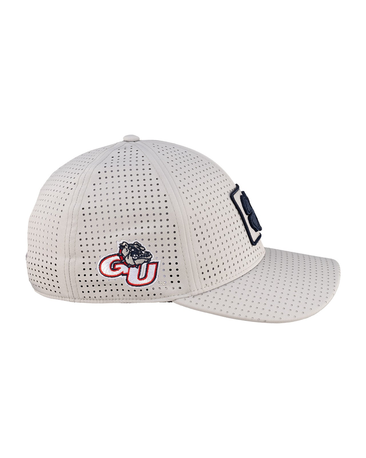 white perforated hat featuring Gonzaga university from Black Clover