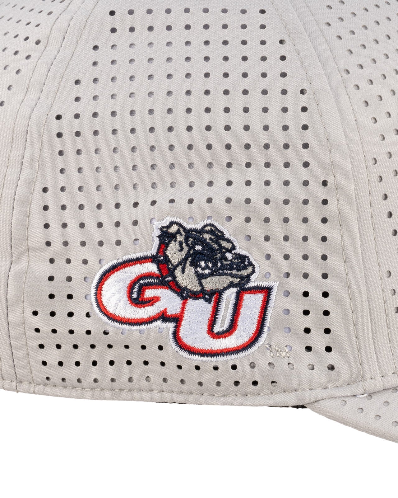 white perforated hat featuring Gonzaga university from Black Clover