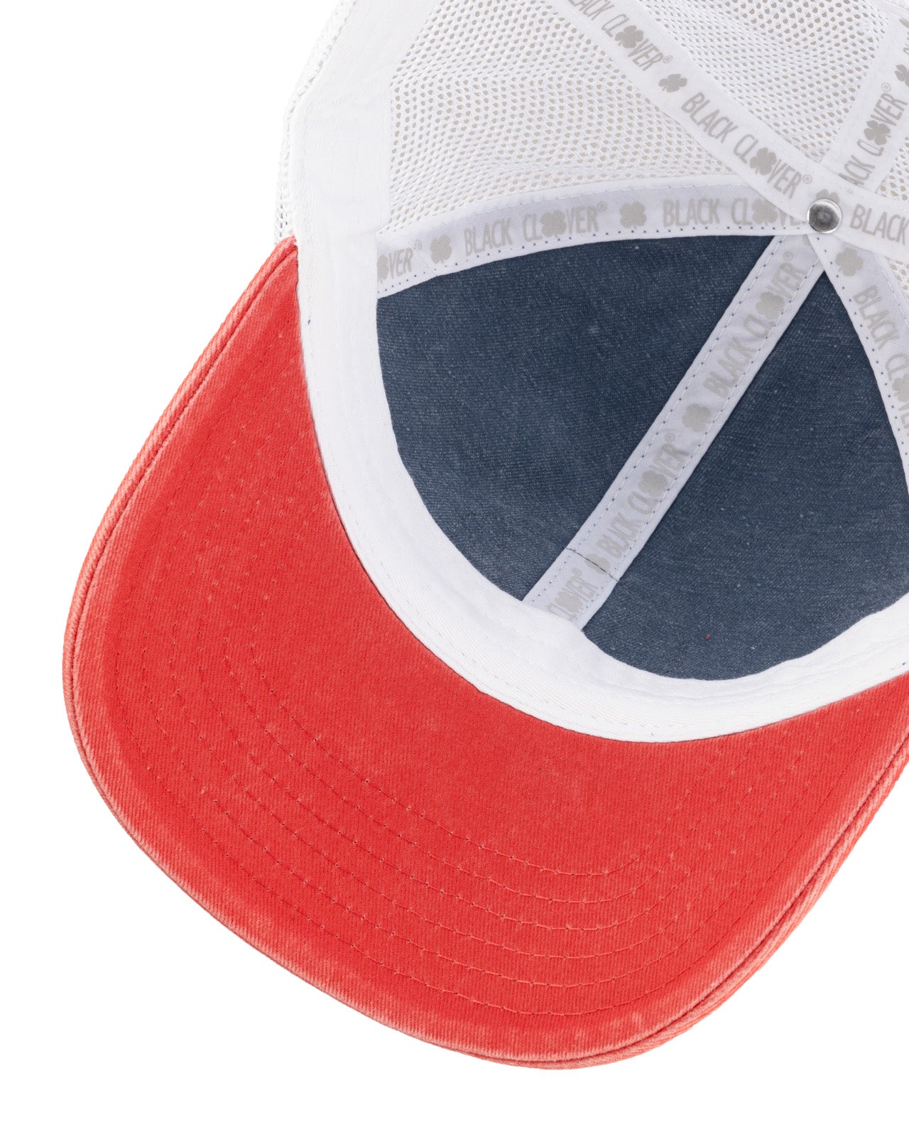 Two tone red and blue retro style hat from Black Clover featuring Gonzaga university bulldogs logo