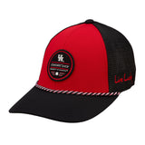 Red and black two tone rope hat from Black Clover featuring University of Houston cougars logo