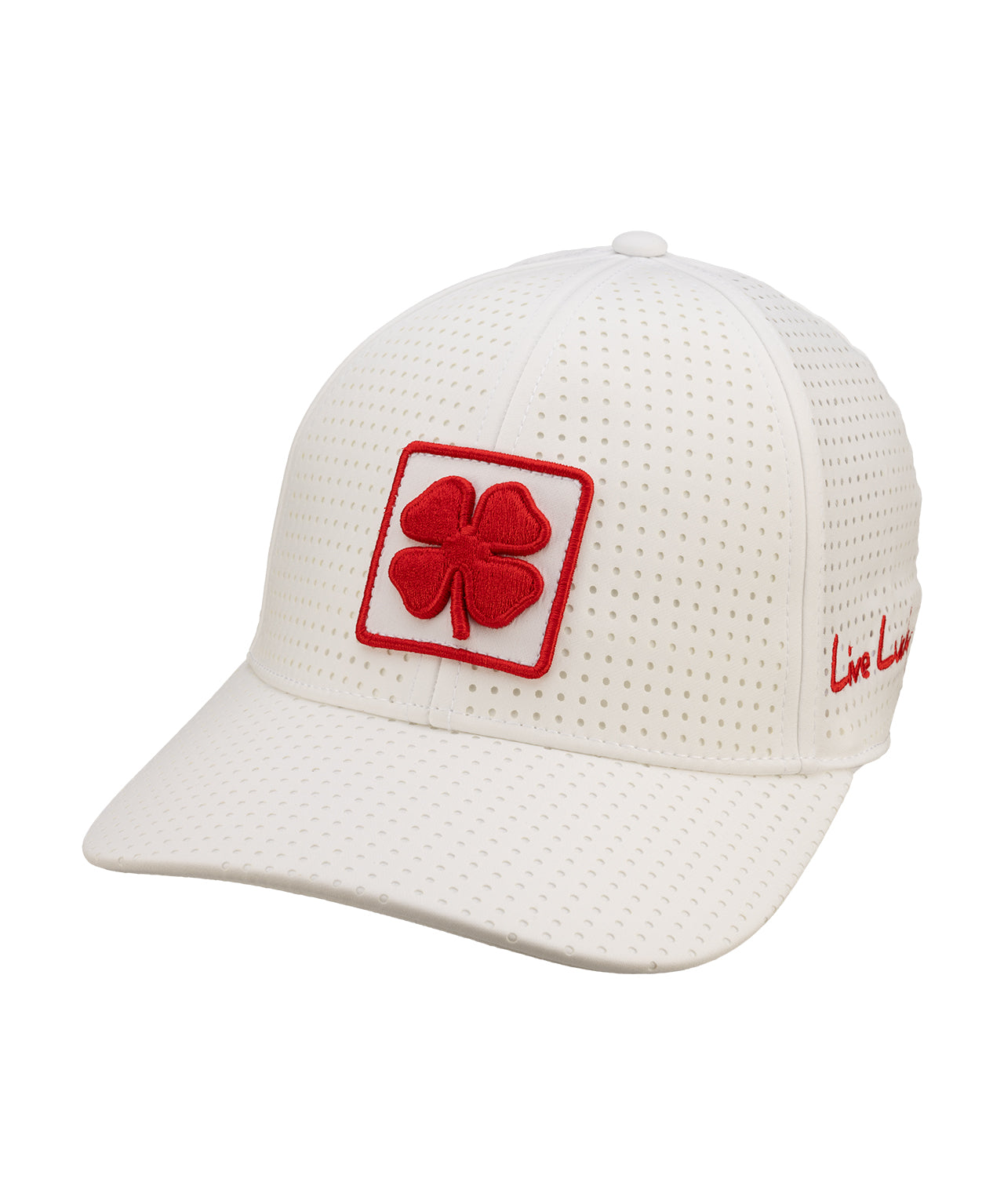 white perforated hat from Black Clover featuring university of Houston logo