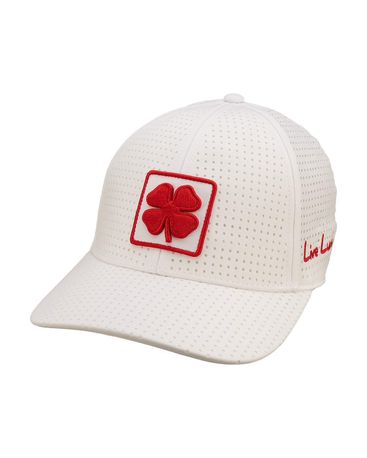 white perforated hat from Black Clover featuring university of Houston logo