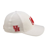 white perforated hat from Black Clover featuring university of Houston logo