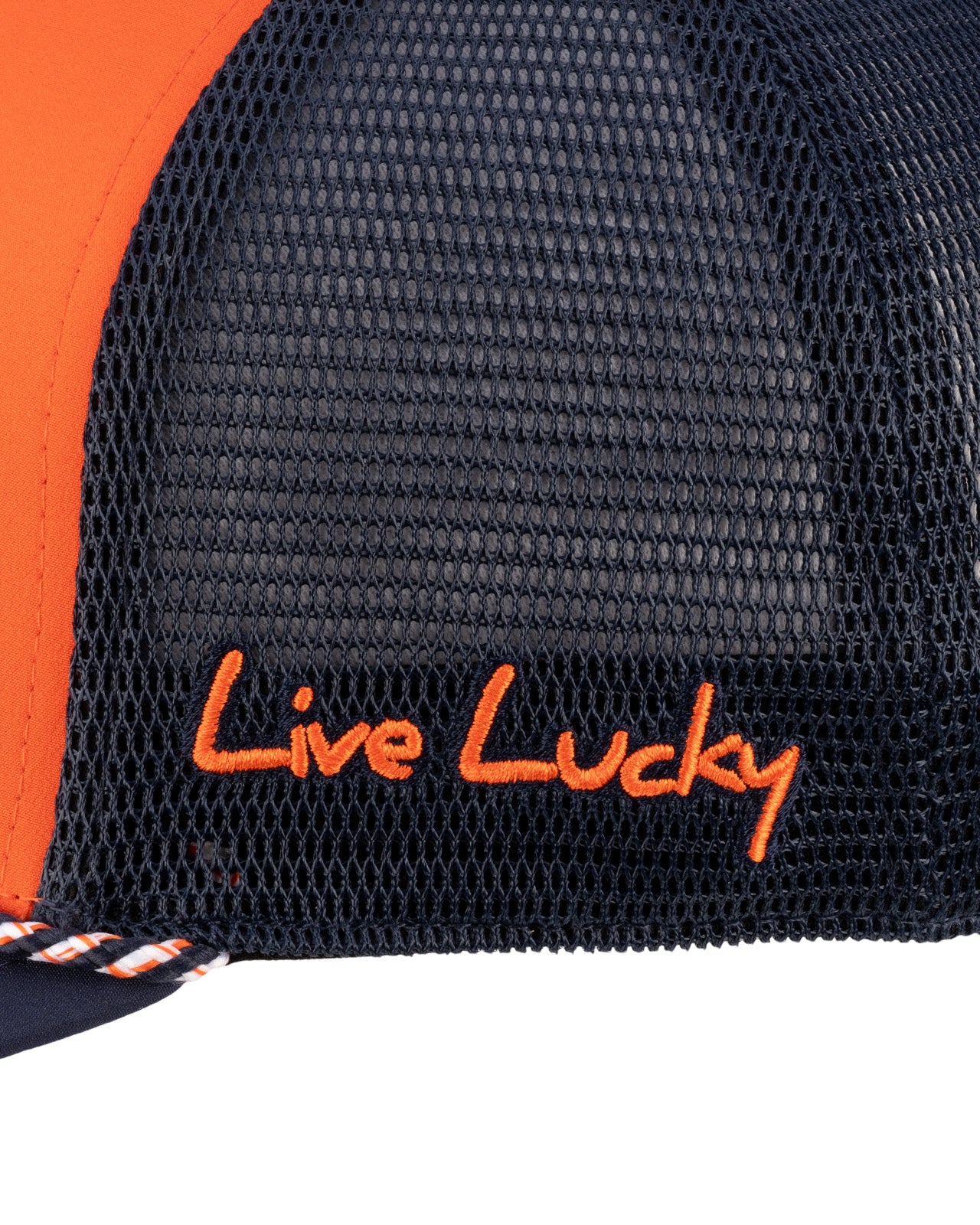 Orange and navy two tone hat from Black Clover featuring University of Illinois Logo