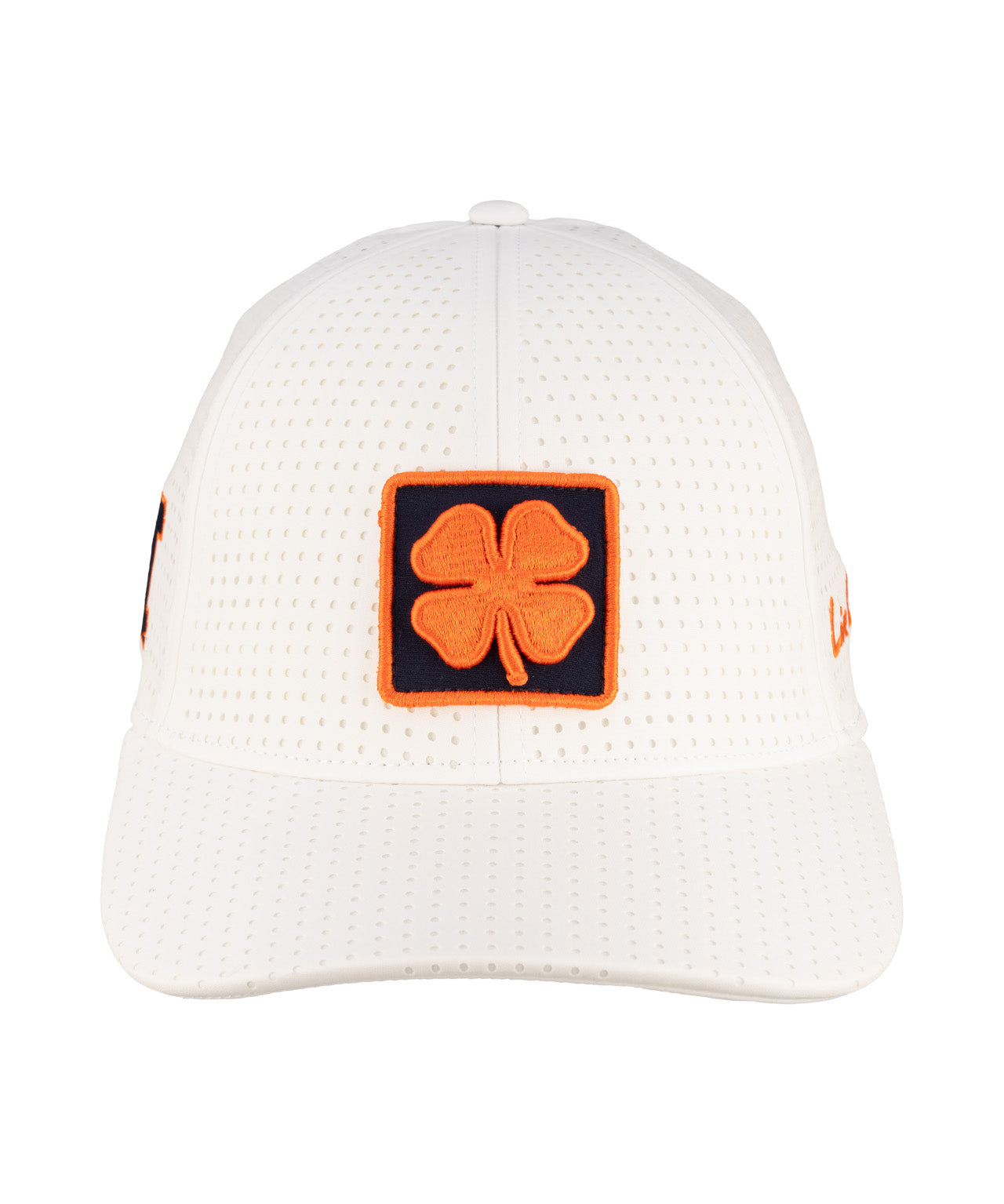 white perforated hat from Black Clover featuring University of Illinois Logo