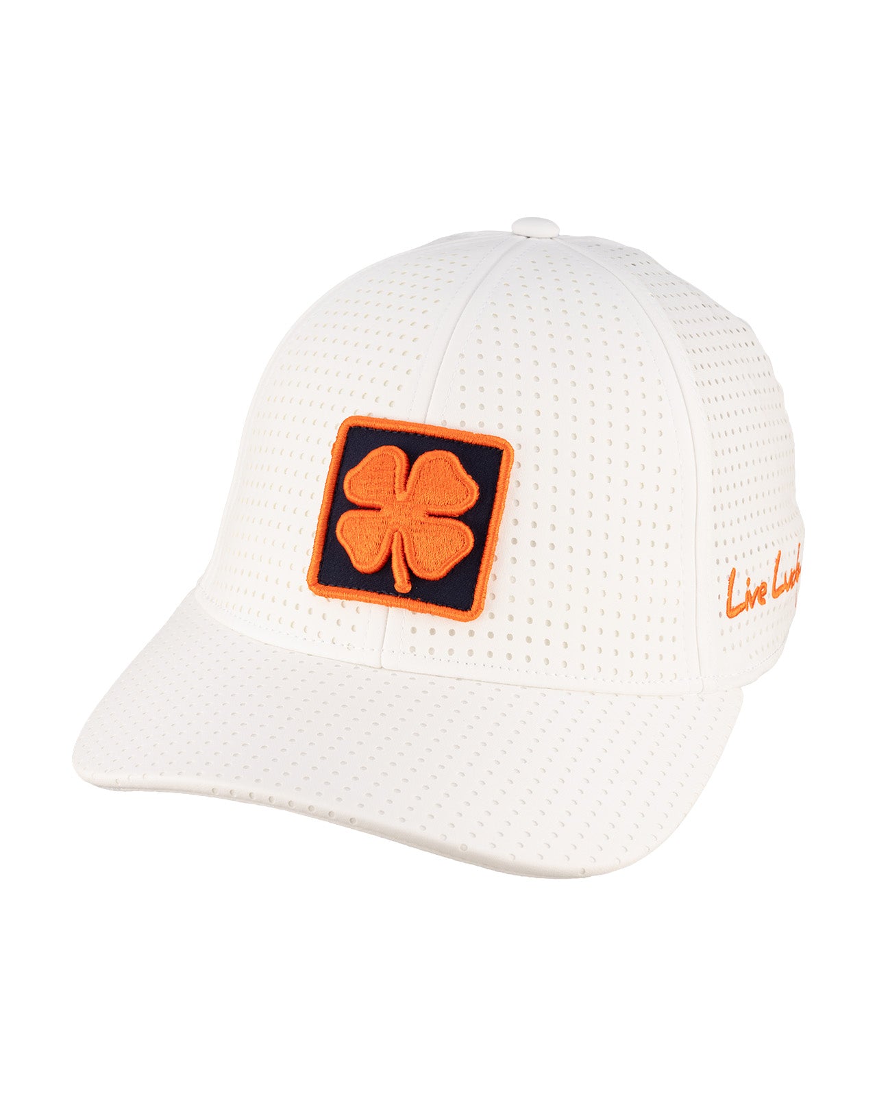 white perforated hat from Black Clover featuring University of Illinois Logo