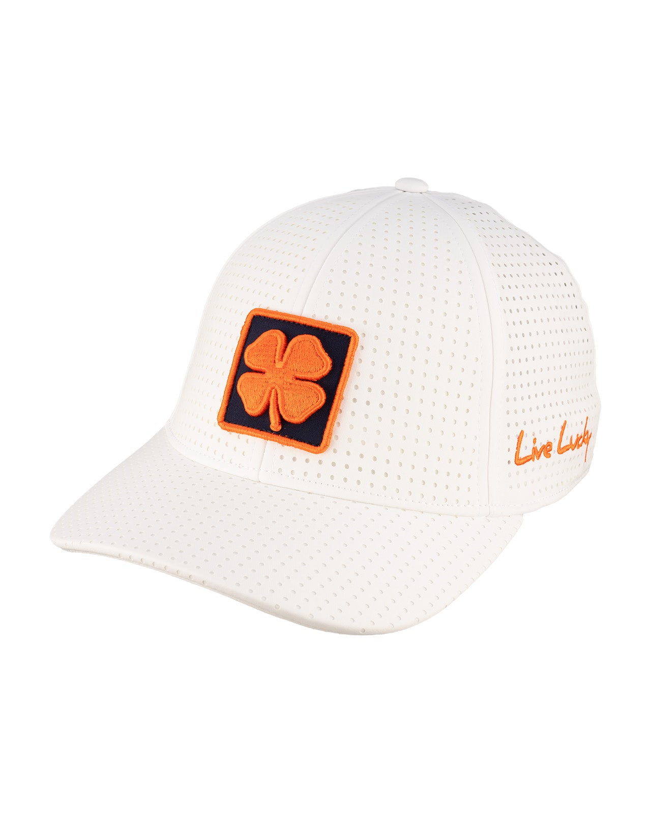 white perforated hat from Black Clover featuring University of Illinois Logo