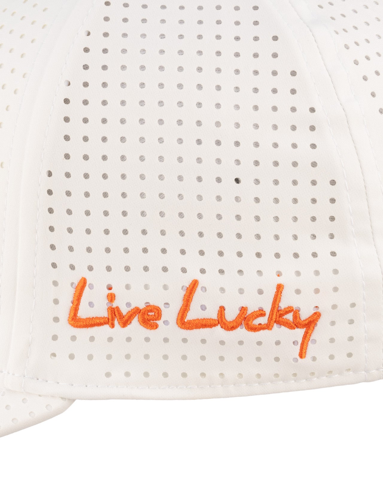 white perforated hat from Black Clover featuring University of Illinois Logo