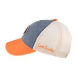 Two tone blue and orange vintage style hat from Black Clover featuring University of Illinois logo