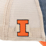 Two tone blue and orange vintage style hat from Black Clover featuring University of Illinois logo