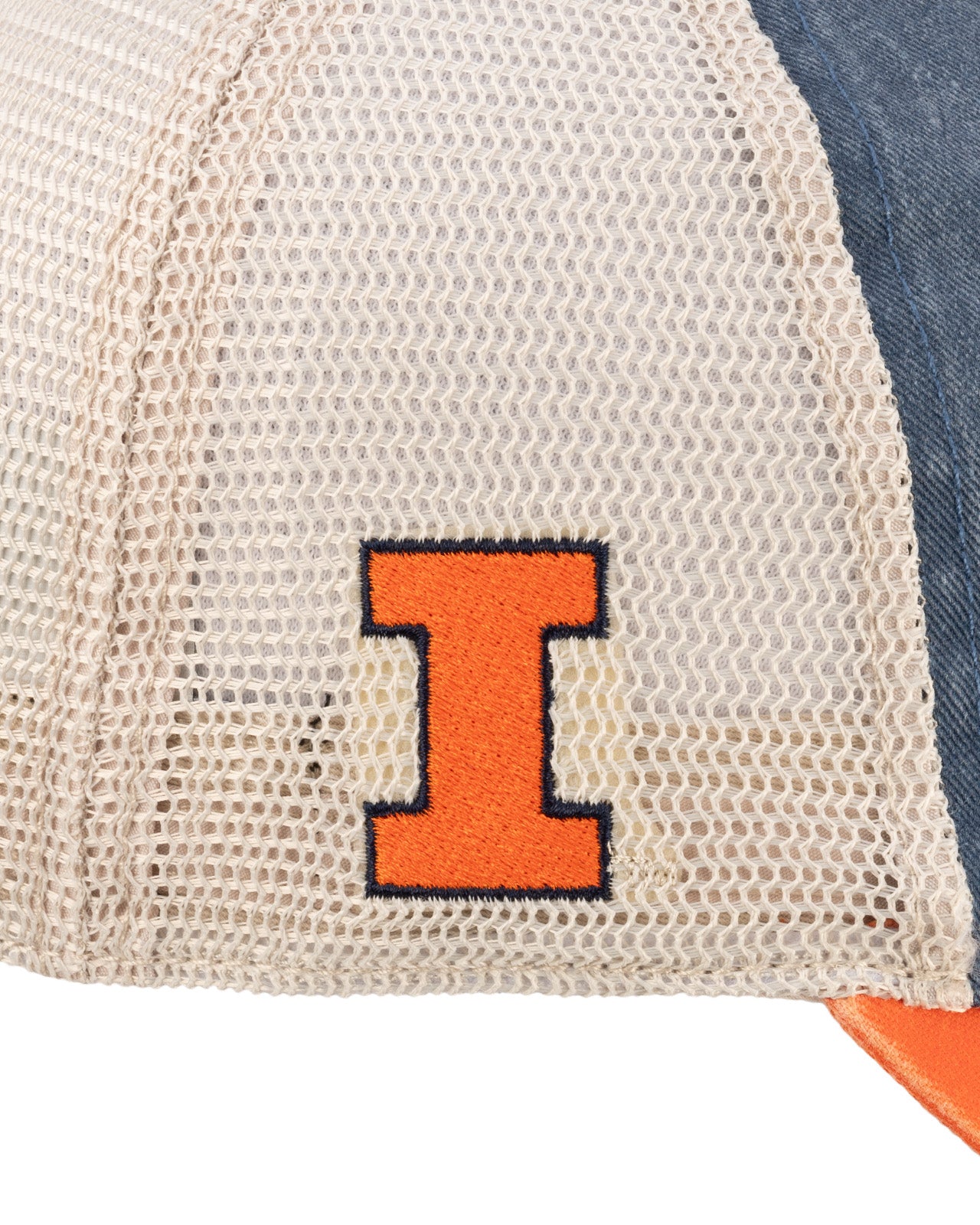 Two tone blue and orange vintage style hat from Black Clover featuring University of Illinois logo