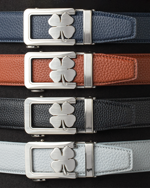 【SURGERY】clover buckle belt 'black' Black Clover Belts For Active Lifestyles