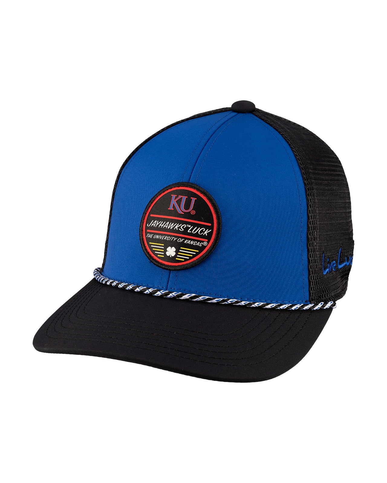 Blue and black university of Kansas hat from Black Clover