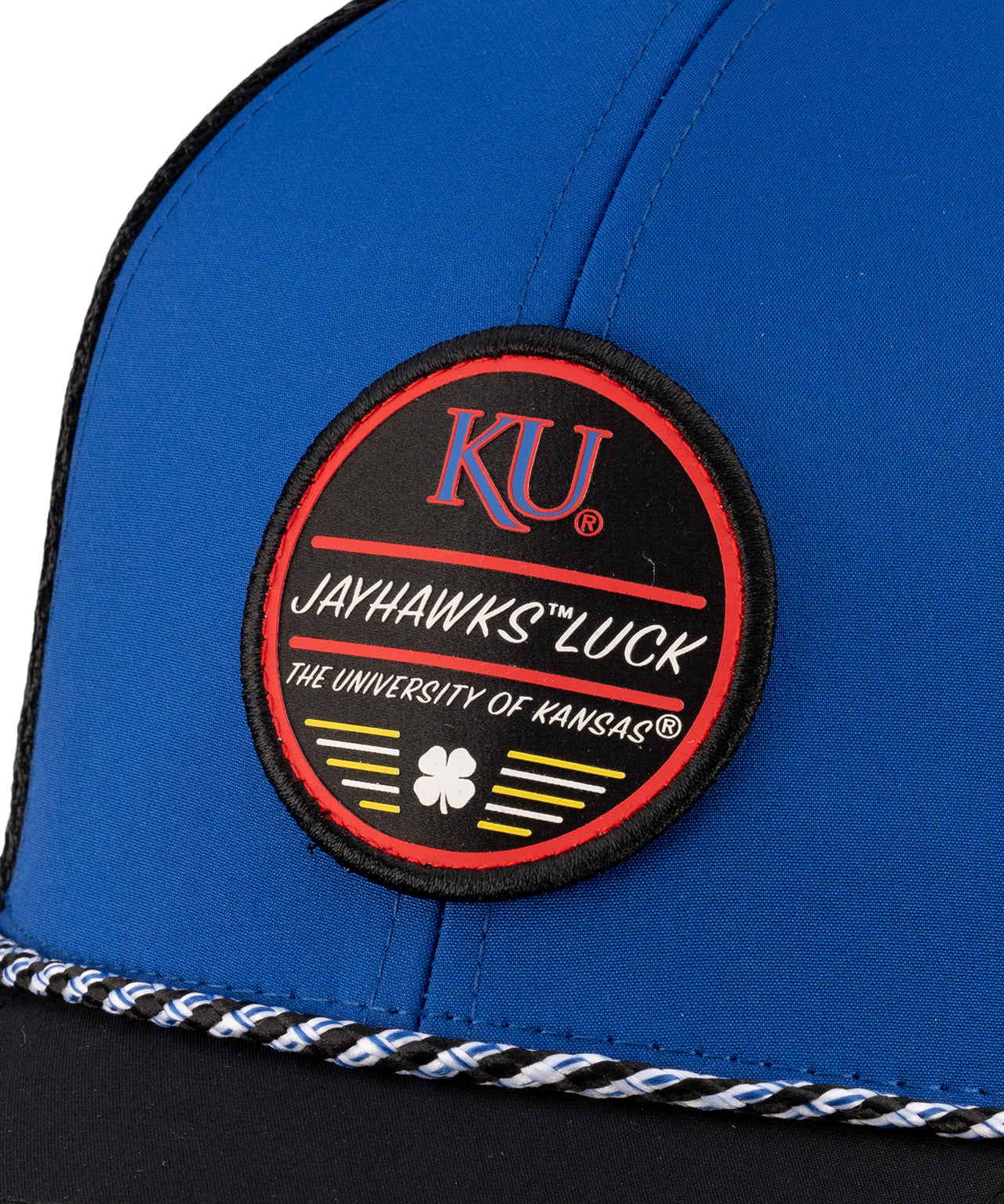 Blue and black university of Kansas hat from Black Clover