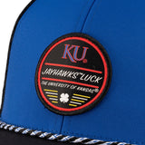 Blue and black university of Kansas hat from Black Clover