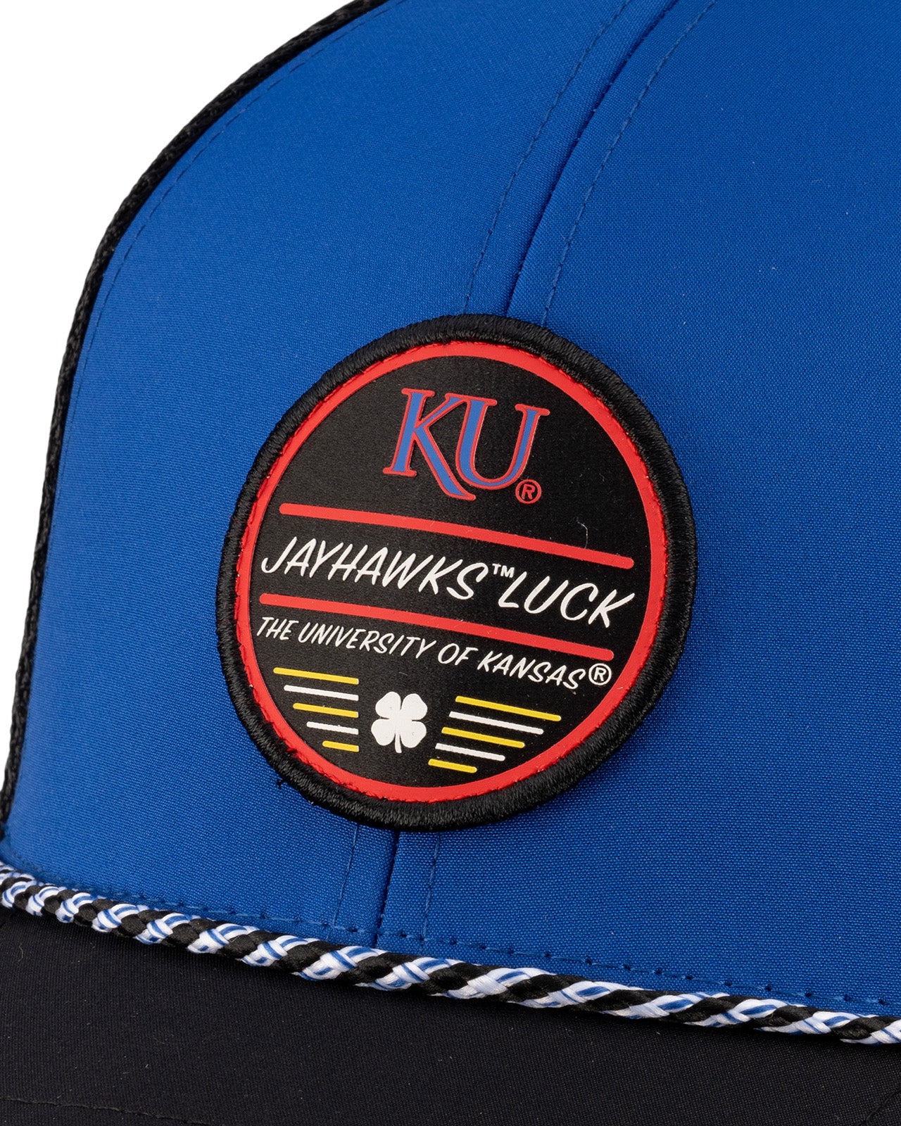 Blue and black university of Kansas hat from Black Clover