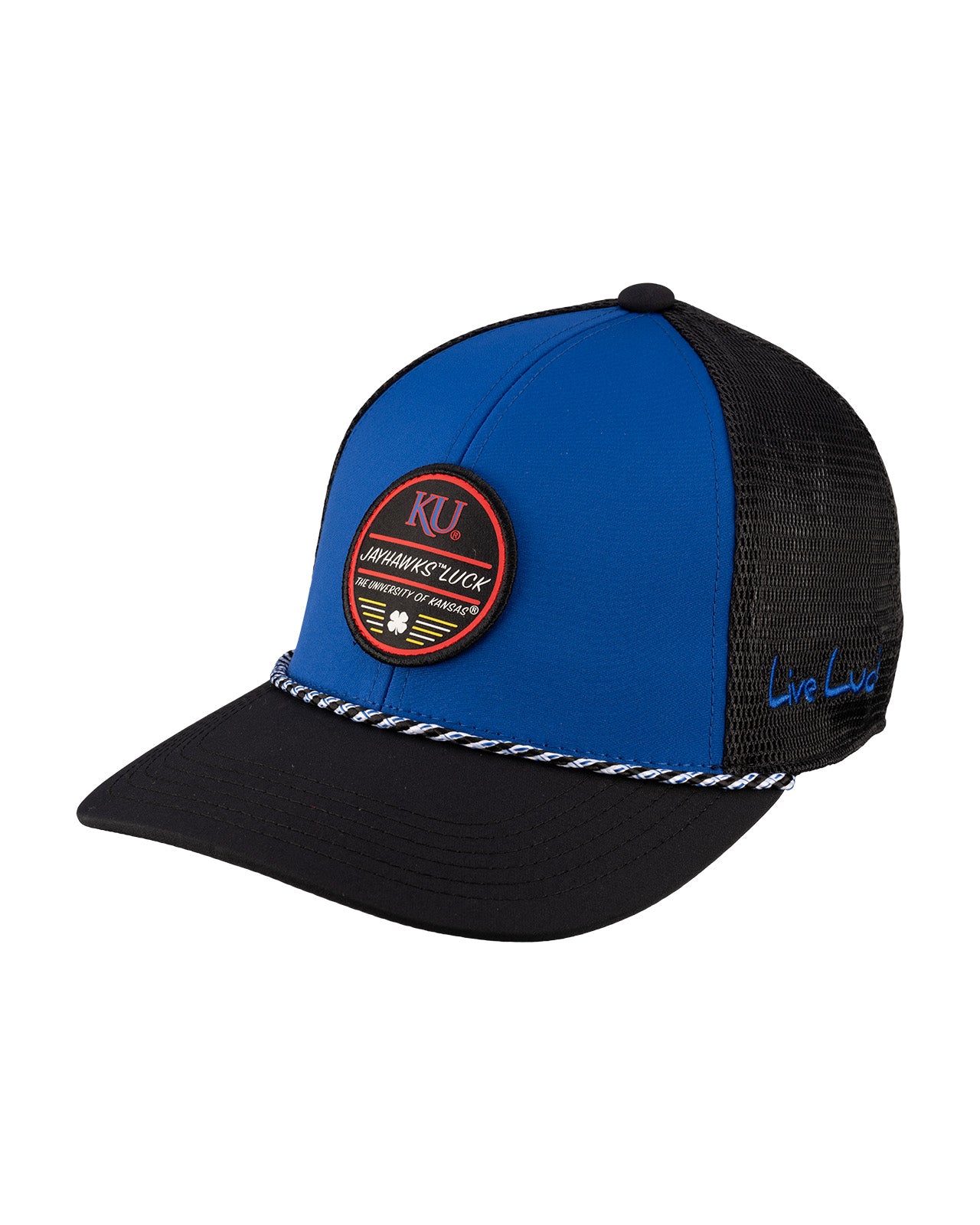 Blue and black university of Kansas hat from Black Clover